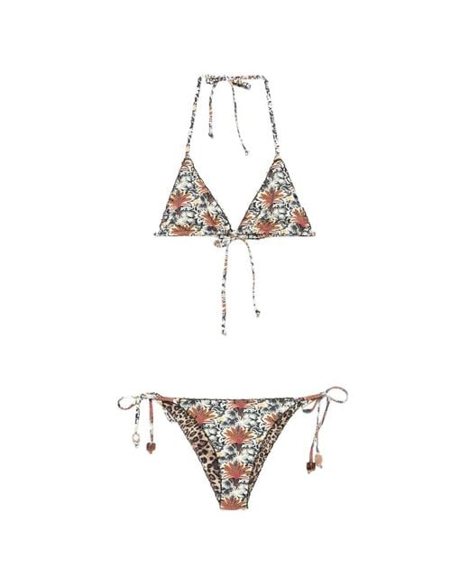 Anjuna White Bikini Imprimé Melissa À Design Réversible