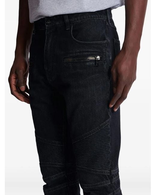 Balmain Blue Biker Jeans Denim for men