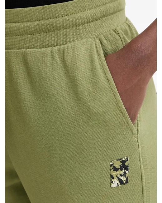 ARMANI EXCHANGE Green Logo-Patch Drawstring Track Pants