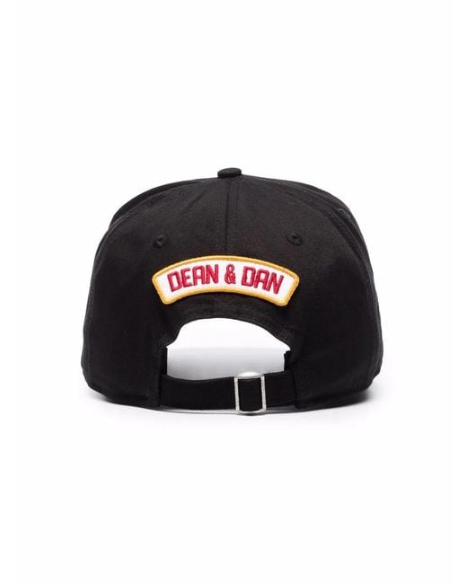 DSquared² Black 1964 Logo-patch Cap for men