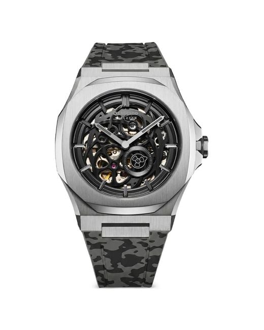 D1 Milano Gray Camo Marvel Skeleton 41.5Mm Watch