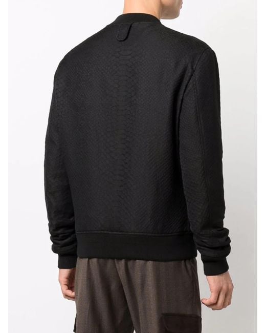 Billionaire Black Animalier-Print Bomber Jacket for men