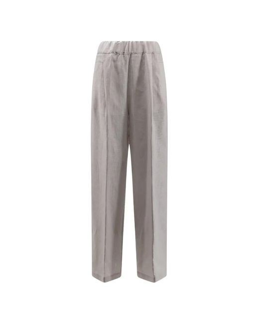 Semicouture Gray Pocket Trousers