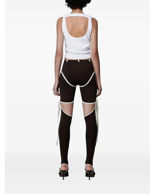 SRVC Studio White Cut-Out Ruched Tank Top