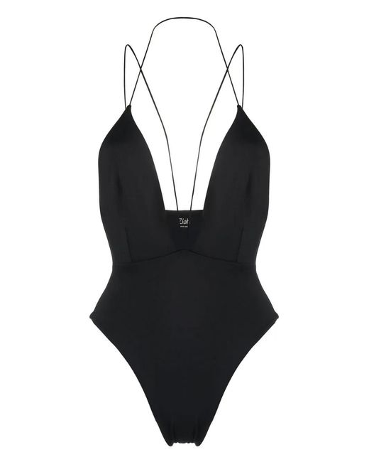 St. Agni Black X Ziah Jagger Deep-V Swimsuit
