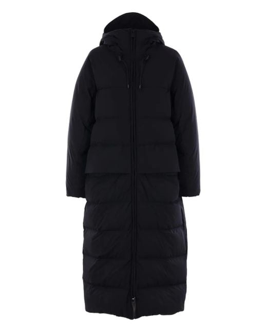Aspesi Blue Hooded Zipped Parka Coat