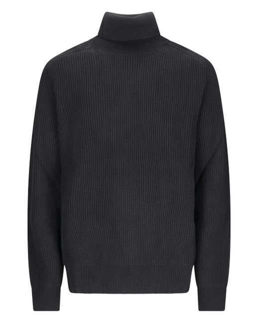 PT Torino Blue Ribbed-knit Jumper for men