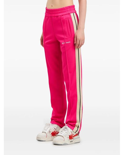 Palm Angels Pink Logo Track Pants