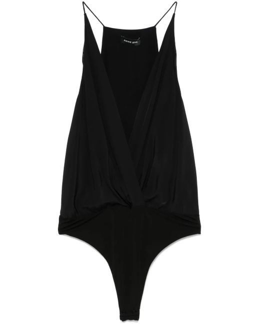 Anine Bing Black Shiloh Bodysuit