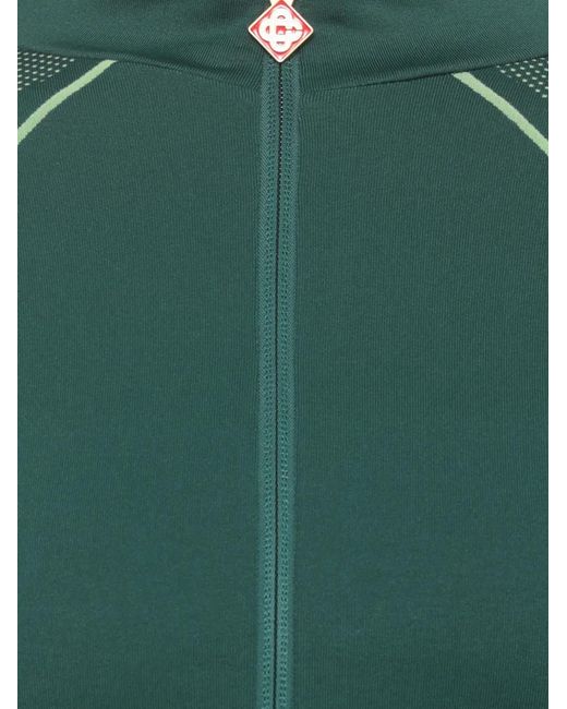 Casablanca Green Logo-Pendant Zip-Up Track Jacket