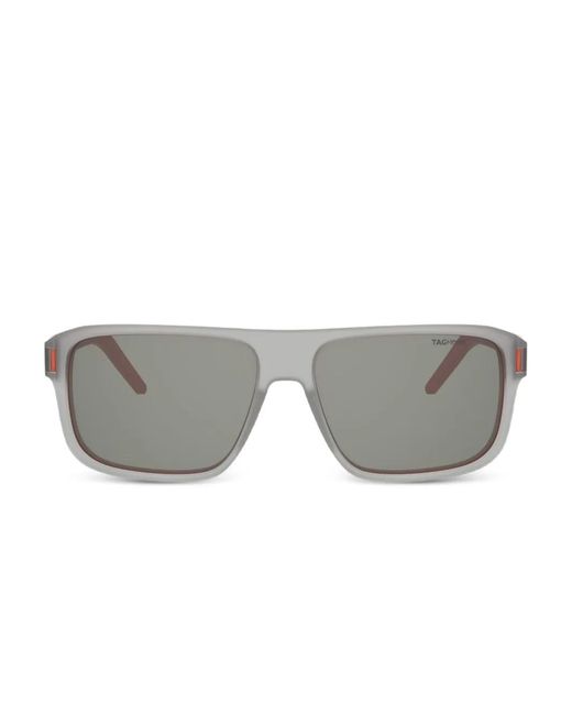 Tag Heuer Gray Rectangle-Frame Sunglasses