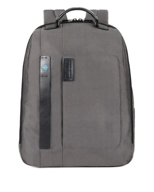 Piquadro Gray Large Frot-Pocket Backpack
