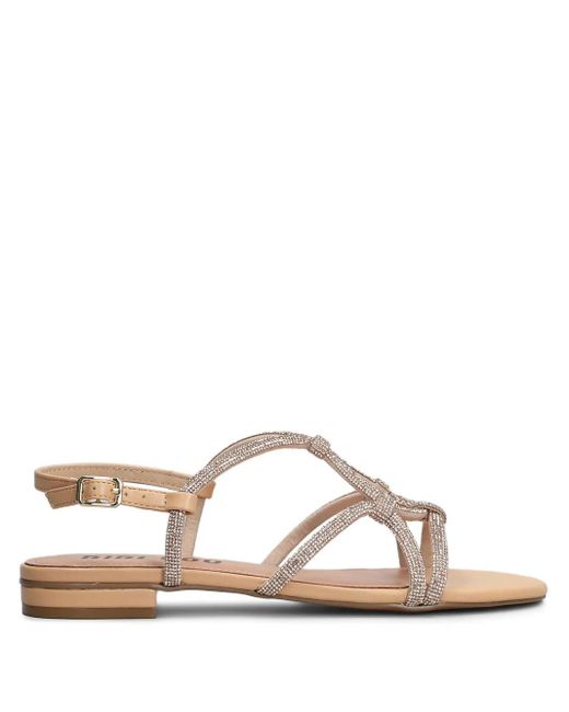 Bibi Lou Natural Crystal-Embellished Sandals