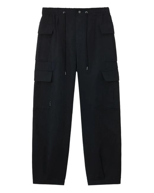 FIVE CM Blue Drawstring Cargo Trousers for men