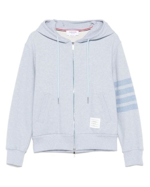 Sudadera de cremallera con capucha y motivo 4-Bar Thom Browne de hombre de color Blue