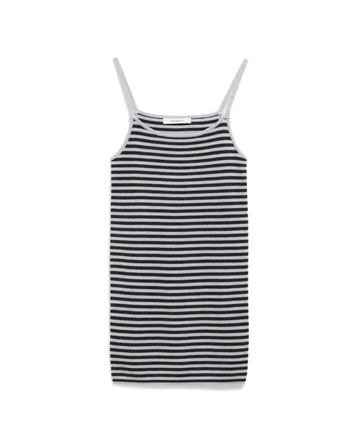 GIMAGUAS Gray Magalie Striped Mini Dress