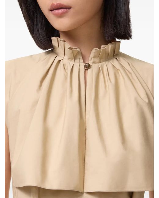 Burberry Natural Cotton Poplin Midi Dress