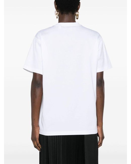 Burberry White Vintage Check-pocket Cotton T-shirt
