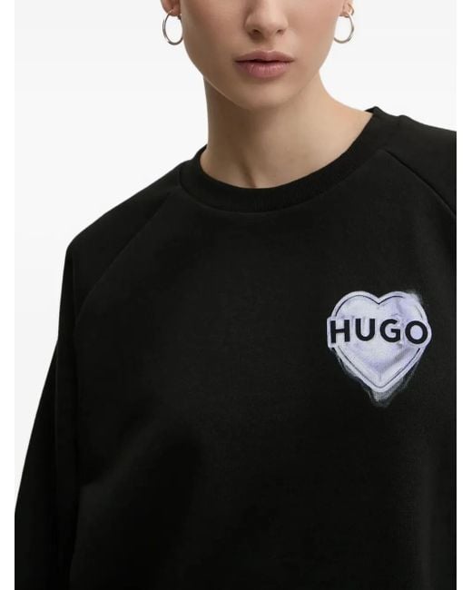 HUGO Black Heart Logo Sweatshirt