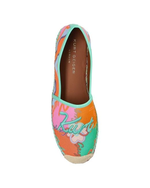 Kurt Geiger White Kurt Cleated Printed Espadrille