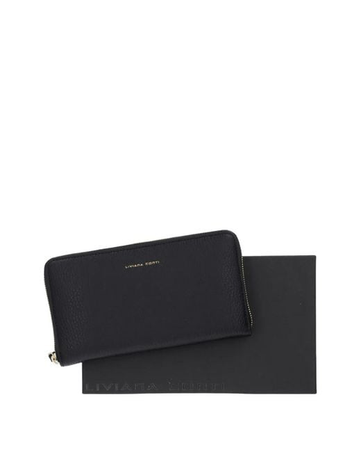 Liviana Conti Black Großes Portemonnaie Mit Reißverschluss