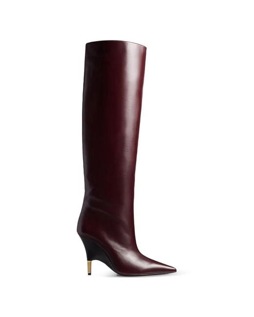 Khaite Red Bella Knee-High Boots