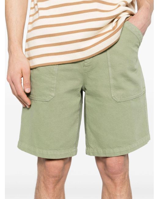 Parker gabardine bermuda shorts di A.P.C. in Green da Uomo