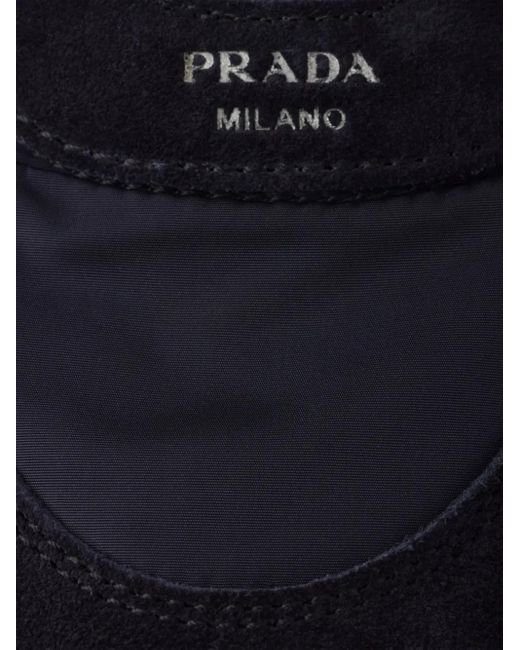Prada Collapse Re-nylon スエードスニーカー Blue