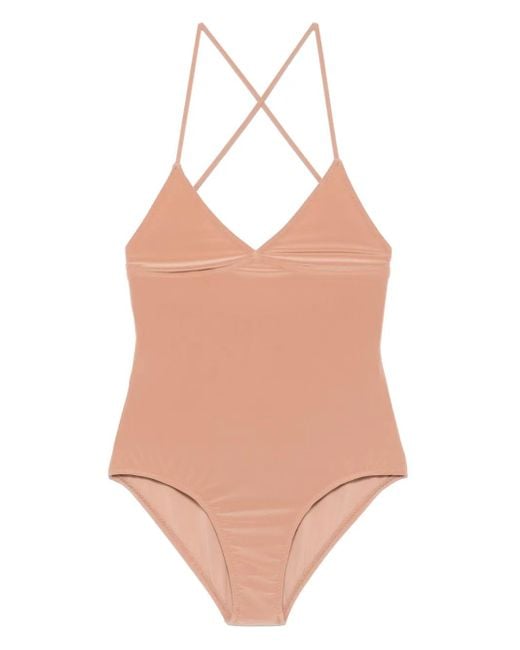 Norma Kamali Pink Slip Mio Bodysuit