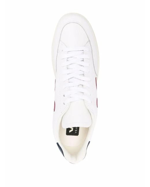 Veja White V-12 Leather Sneakers for men