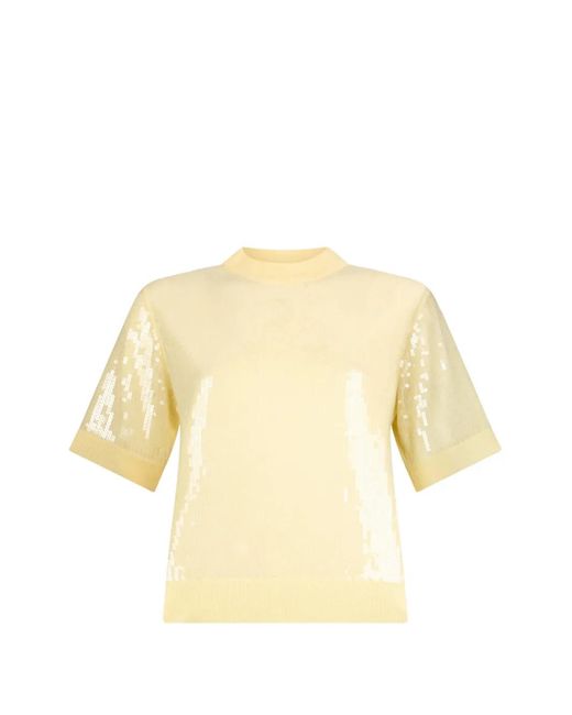 Liu Jo Natural Top With Sequins