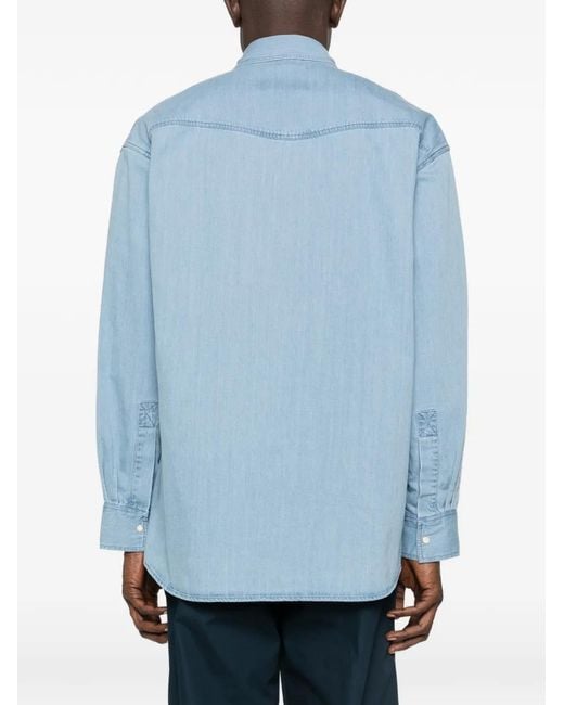 Studio Nicholson Blue Texana Denim Shirt for men