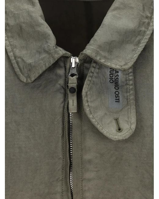 Massimo Osti Studio Green Veste Oversize À Col for men
