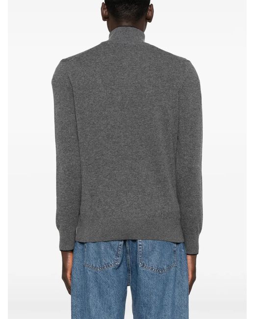 Marc O' Polo Gray Zip Neck Sweater for men