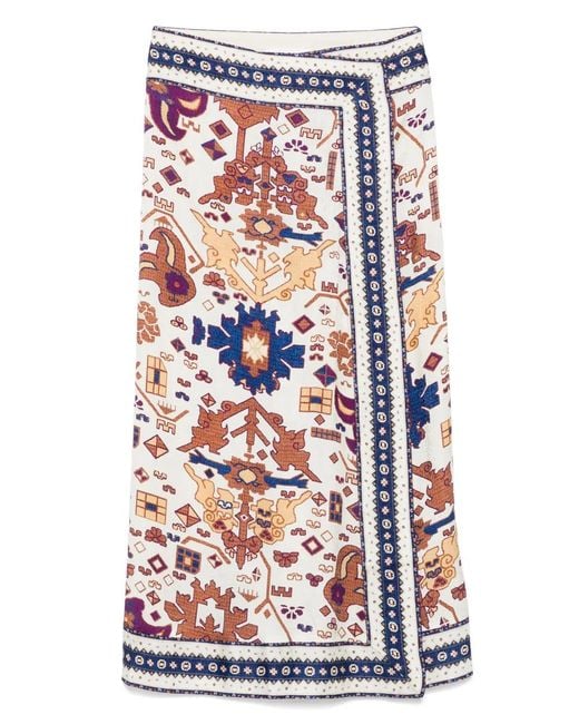 Ba&sh White Varper Midi Skirt