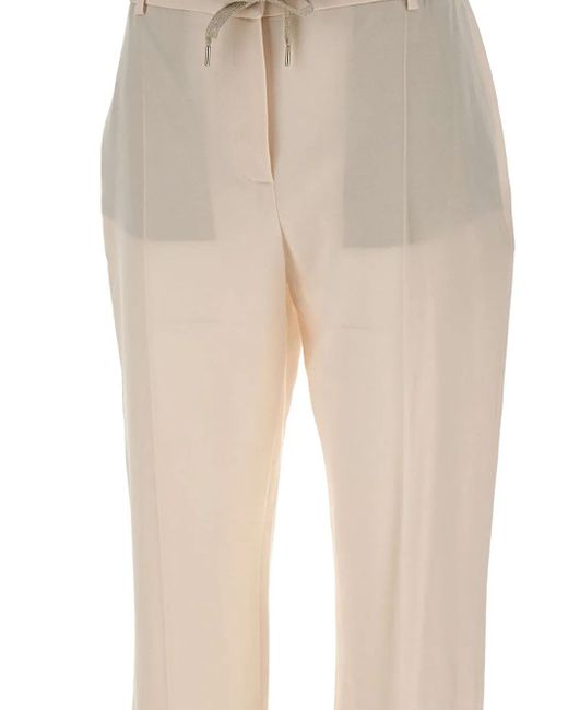 Pantalones Con Cordones Eleventy de color Natural