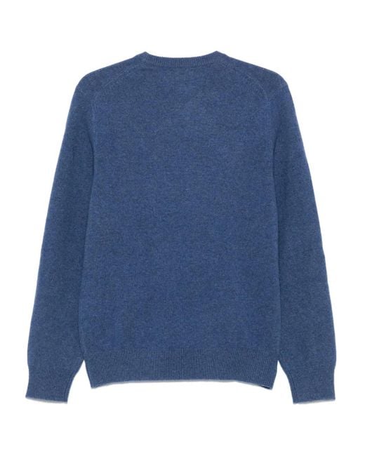 Hackett Blue Wool Sweater for men
