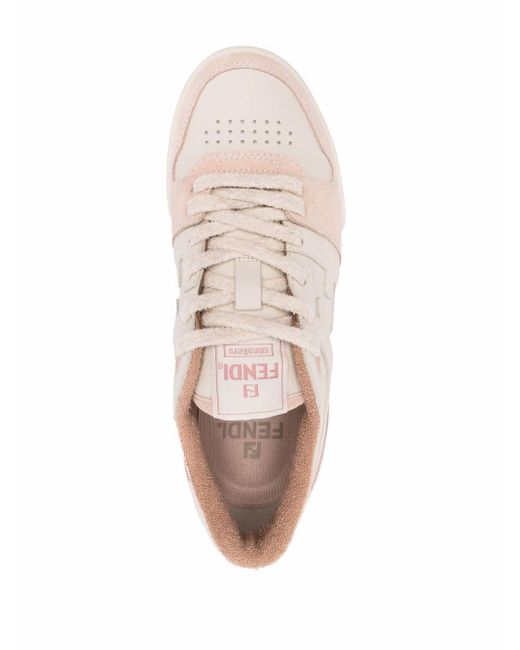 Fendi Pink Match Lace-up Sneakers