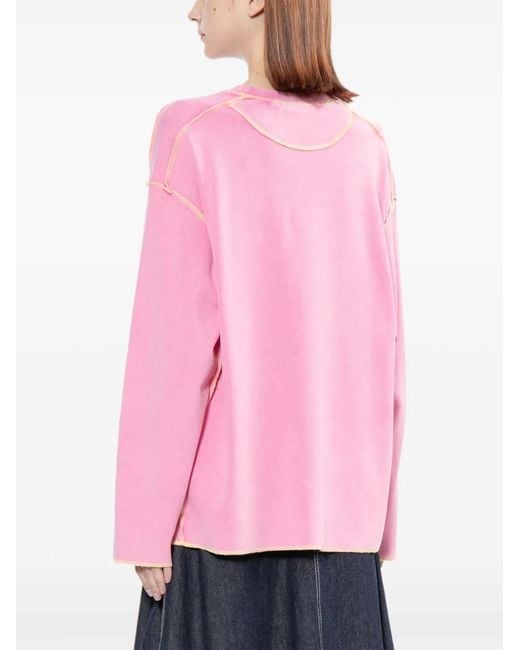 Mini Cream Pink Logo Sweatshirt
