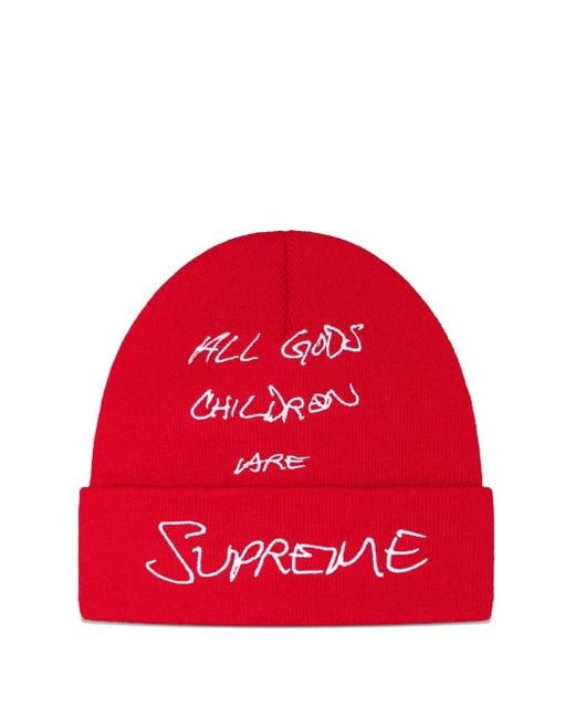 Berretto God's Children di Supreme in Red da Uomo