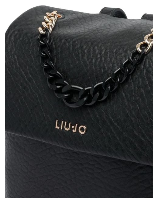Liu Jo Black Faux-Leather Backpack