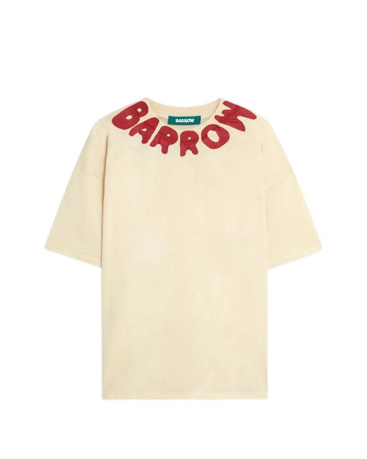 Barrow Natural Crewneck Graphic T-Shirt for men