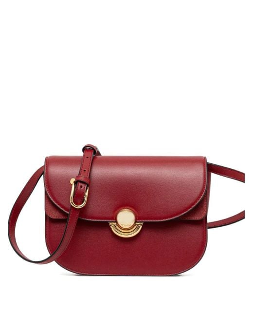 Furla レザーショルダーバッグ Red