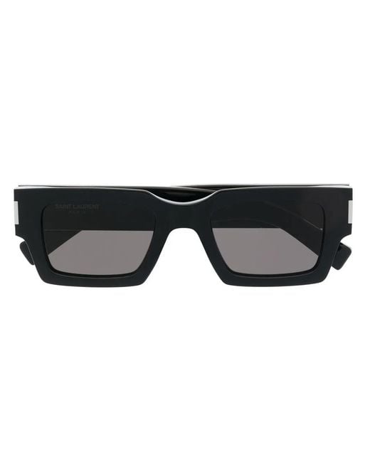 Saint Laurent Black Rectangular Sunglasses