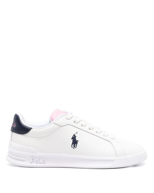 Polo Ralph Lauren White Heritage Court Ii Leather Sneakers
