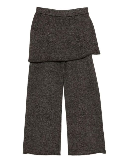 Lauren Manoogian Gray Askew Layered Trousers