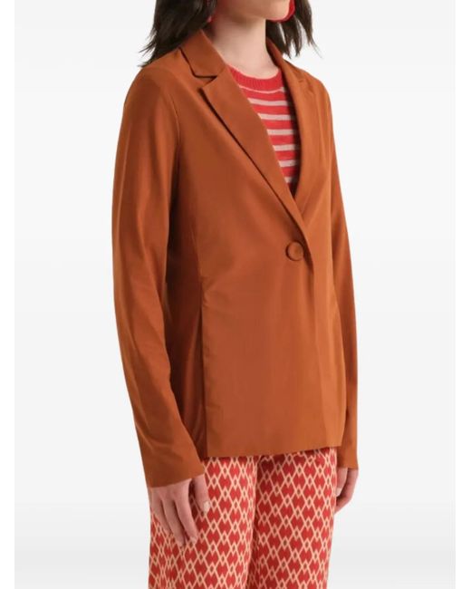 Maliparmi Brown Single-Breasted Blazer
