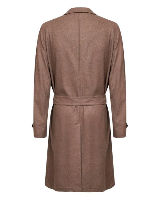 D4.0 Brown Belted Coat for men