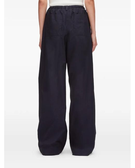 3.1 Phillip Lim Blue Drawstring Wide-Leg Trousers