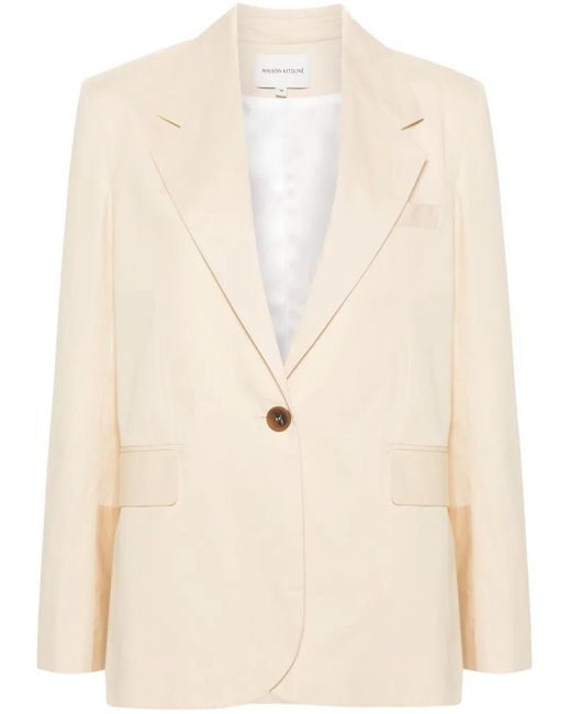 Maison Kitsuné Natural Tailored Cotton Blazer